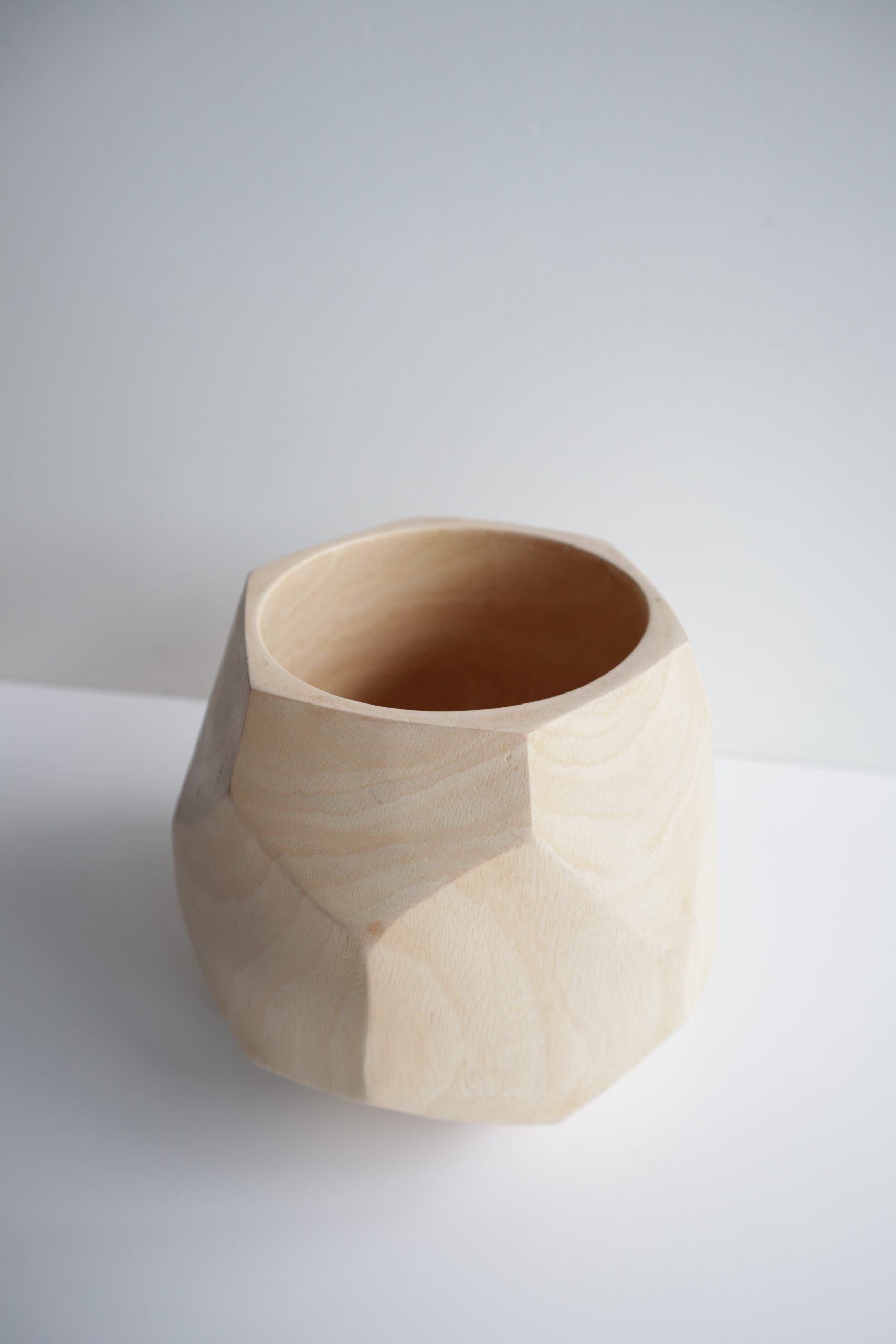 Geometric Muse Mango Wood Vase L