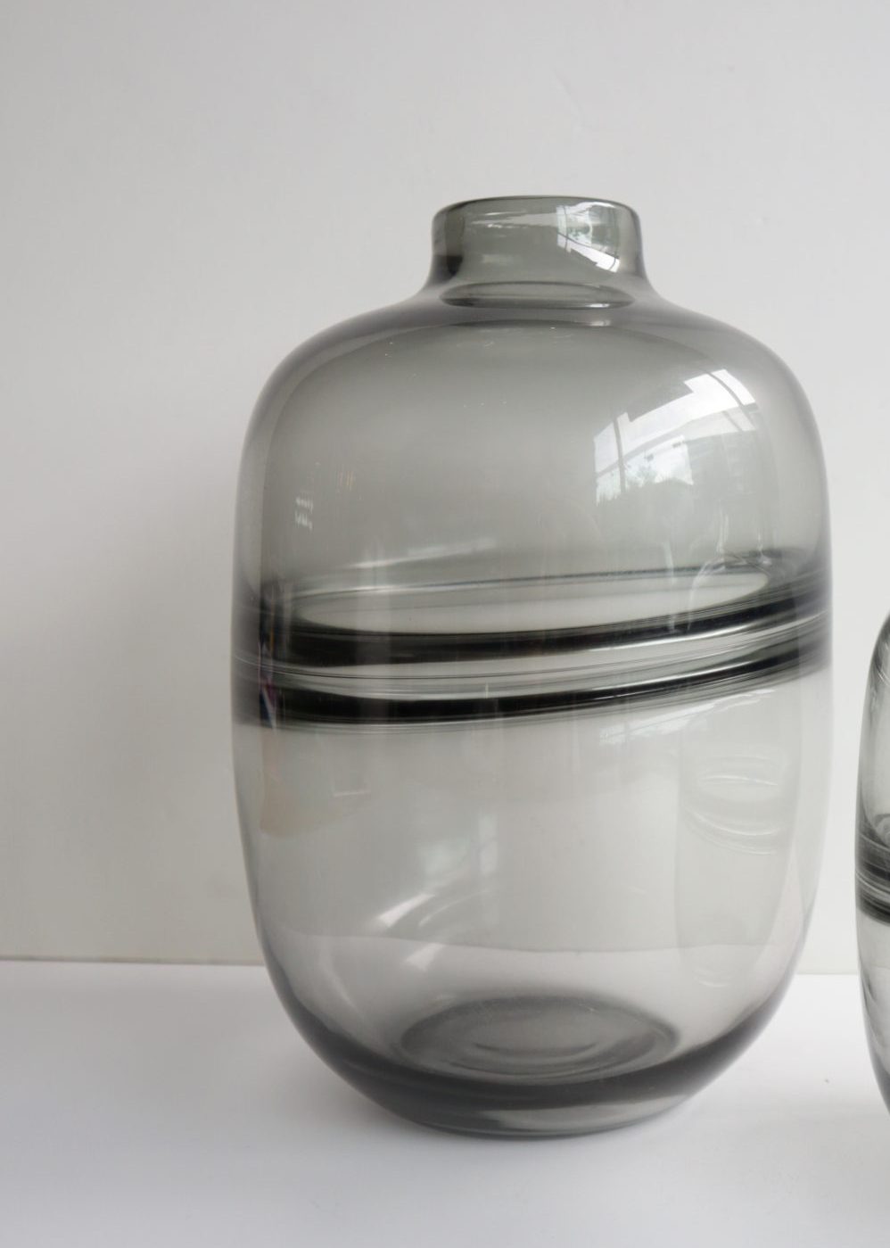 Grey Tint Glass Vase L