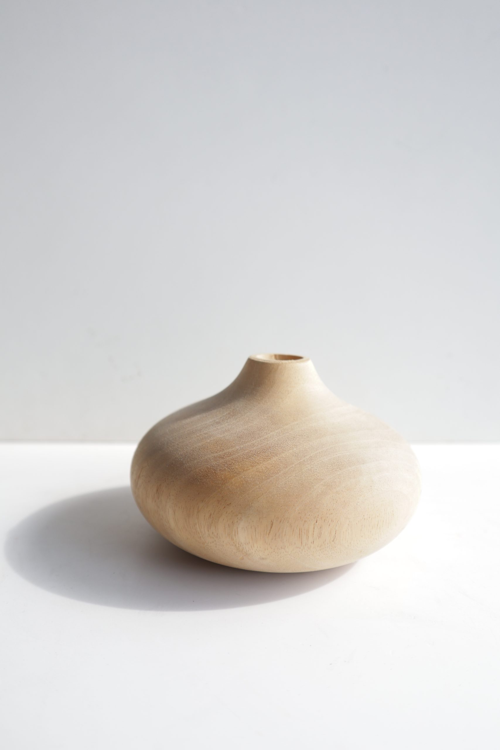 Mango Wood Gourdy Elliptical Vase