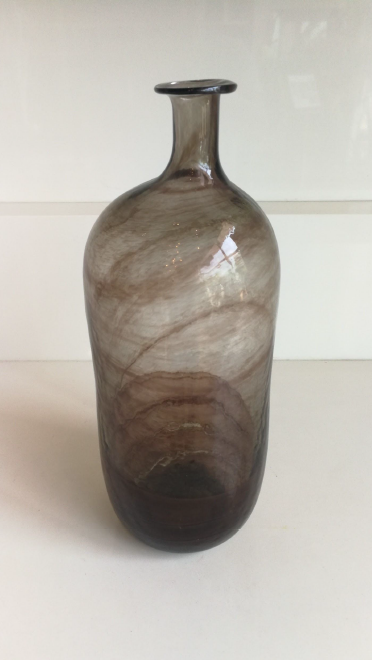 Hand Blown Glass Vase Brown
