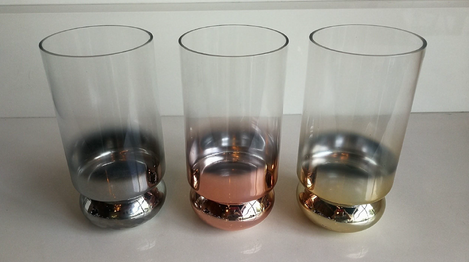 Glass Vase EP Silver/Bronze/Gold