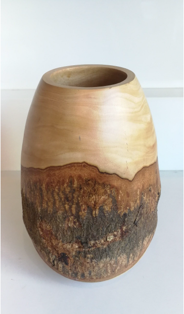 Mango Wood Textured Harmony Vase