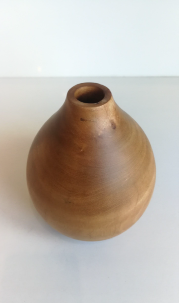 Mango Wood Classic Bulb Vase
