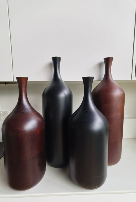 Patina Elegance Mango Wood Vase L